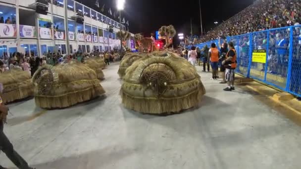 Rio Brasil Fevereiro 2020 Escola Samba Grande Rio Prepara Para — Vídeo de Stock