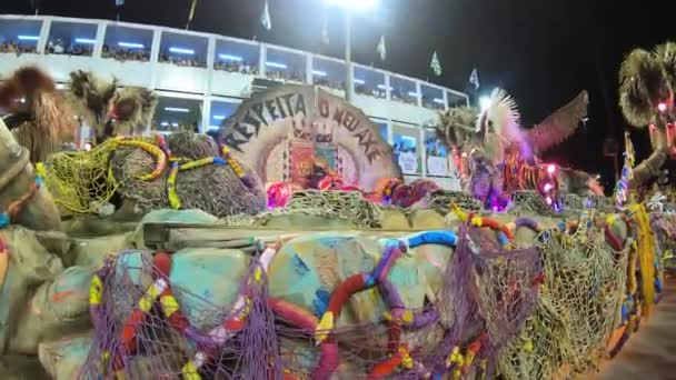 Rio Brasil Febrero 2020 Grande Rio Durante Desfile Carnaval Samba — Vídeos de Stock