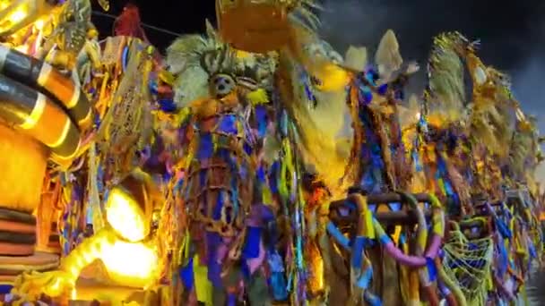 Rio Brasil Febrero 2020 Grande Rio Durante Desfile Carnaval Samba — Vídeos de Stock