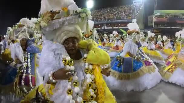 Rio Brasilien Februar 2020 Grande Rio Während Der Parade Karneval — Stockvideo