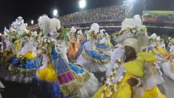 Rio Brasil Febrero 2020 Grande Rio Durante Desfile Carnaval Samba — Vídeos de Stock