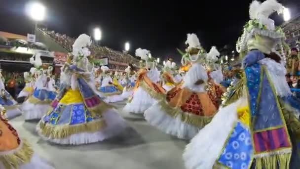 Rio Brasil Febrero 2020 Grande Rio Durante Desfile Carnaval Samba — Vídeos de Stock