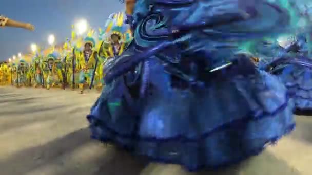 Río Brasil Febrero 2020 Desfile Escuela Samba Portela Marqués Sapucai — Vídeos de Stock