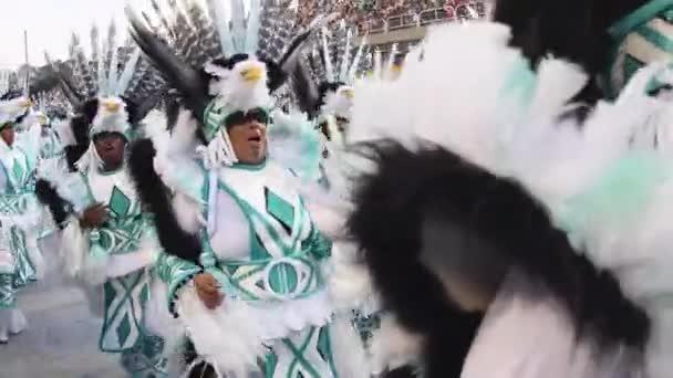 Rio Brasil Fevereiro 2020 Desfile Escola Samba Portela Marques Sapucai — Vídeo de Stock