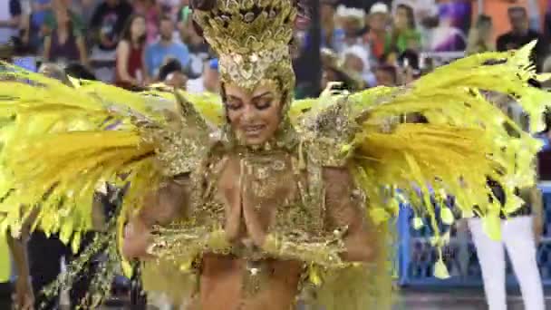 Ρίο Βραζιλία Φεβρουαρίου 2020 Παρέλαση Του Σχολείου Σάμπα Sao Clemente — Αρχείο Βίντεο