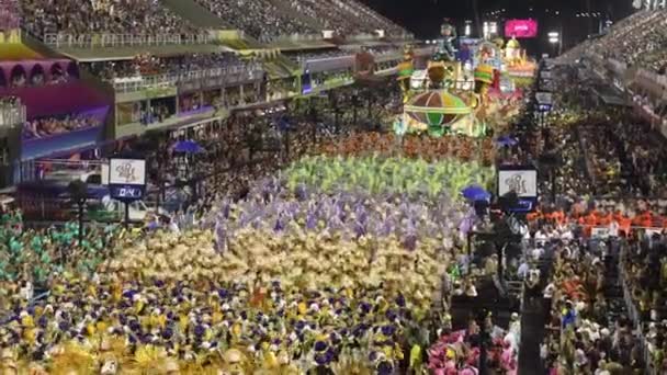 Rio Brasile Febbraio 2020 Sfilata Della Scuola Samba Sao Clemente — Video Stock