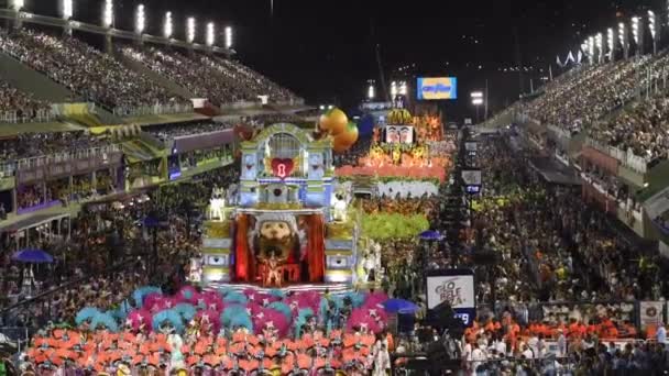 Río Brasil Febrero 2020 Desfile Escuela Samba Sao Clemente Marqués — Vídeos de Stock