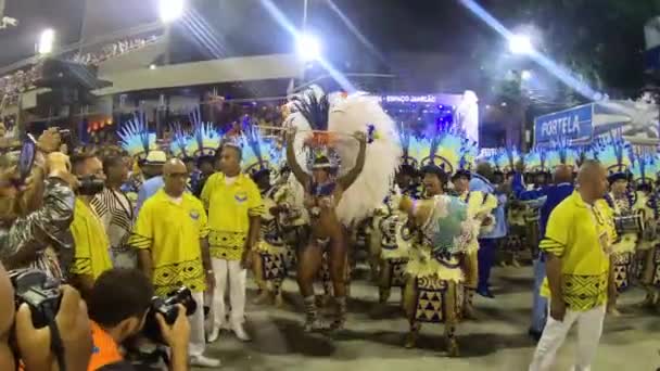 Рио Бразилия Февраля 2020 Года Парад Школы Самбы Сан Клементе — стоковое видео