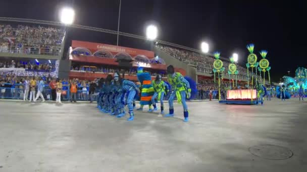 Rio Brazilië Februari 2020 Parade Van Sambaschool Sao Clemente Marques — Stockvideo