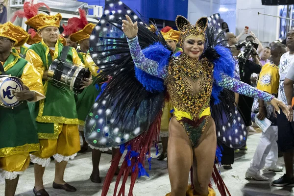 Rio Brasil Fevereiro 2020 Desfile Escola Samba Academicos Sossego Marques — Fotografia de Stock