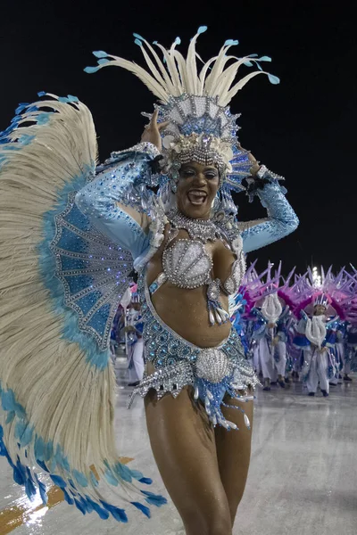 Río Brasil Febrero 2020 Desfile Escuela Samba Academicos Sossego Marques —  Fotos de Stock