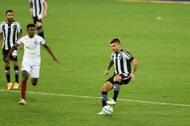 Rio, Brezilya - 30 Eylül 2020: Nilton Santos Stadyumu 'nda düzenlenen Brezilya Şampiyonası' nda Botafogo 1 ve 2 Bahia arasında oynanan maçta Victor Luis oyuncusu