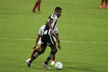 Rio, Brezilya - 30 Eylül 2020: Nilton Santos Stadyumu 'nda düzenlenen Brezilya Şampiyonası' nda Botafogo 1 ve 2 Bahia arasında oynanan maçta Kalou oyuncusu
