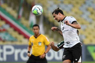 Rio, Brezilya - 17 Ekim 2020: Maracana Stadyumu 'nda düzenlenen Brezilya Şampiyonası' nda Fluminense 2 ve 2 Ceara arasında oynanan maçta Vina oyuncusu
