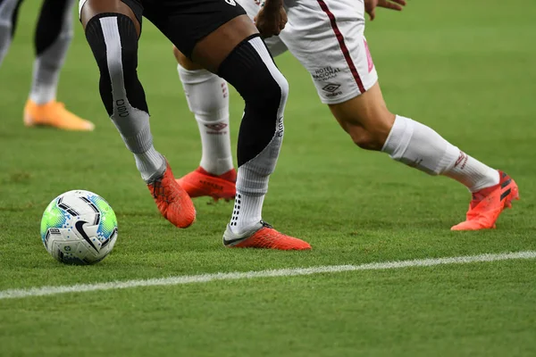 Rio Brazil October 2020 Players Feet Kicking Ball Match Fluminense — 스톡 사진