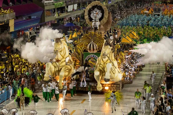 Rio Brazil February 2020 Parade Samba School Academicos Cubango Marques — стокове фото