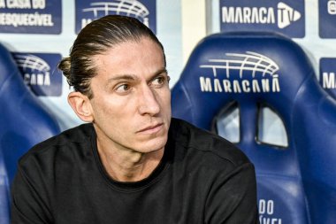 Rio, Brezilya - 21 Eylül 2025: Filipe Luis koçu Flamengo x Vasco arasında oynanan maçta Maracana Stadyumu 'nda oynanan Brezilya Şampiyonası' nın 24.
