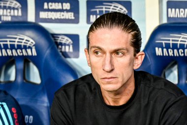 Rio, Brezilya - 21 Eylül 2025: Filipe Luis koçu Flamengo x Vasco arasında oynanan maçta Maracana Stadyumu 'nda oynanan Brezilya Şampiyonası' nın 24.