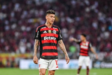 Rio, Brezilya - 21 Eylül 2025: Maracana Stadyumu 'ndaki Brezilya Şampiyonası' nda oynanan Flamengo x Vasco maçında Carrascal oyuncusu