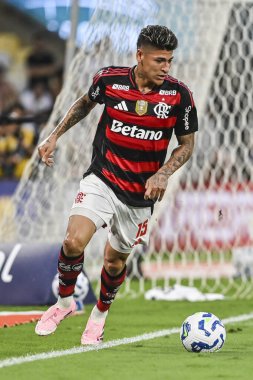 Rio, Brezilya - 21 Eylül 2025: Maracana Stadyumu 'ndaki Brezilya Şampiyonası' nda oynanan Flamengo x Vasco maçında Carrascal oyuncusu