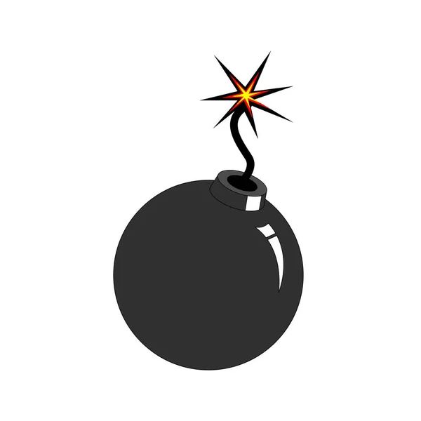Bomb icon vector isolated on white background for your web and mobile app design — Stock Vector