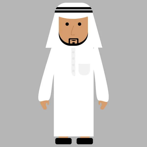 アラビア語の男のキャラクターイメージのベクトルイラスト — ストックベクタ