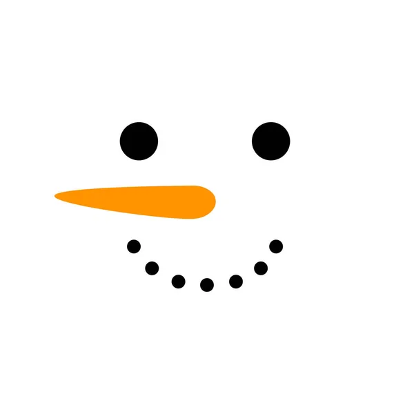 Icône vectorielle bonhomme de neige. nowman visage isolé sur fond blanc . — Image vectorielle