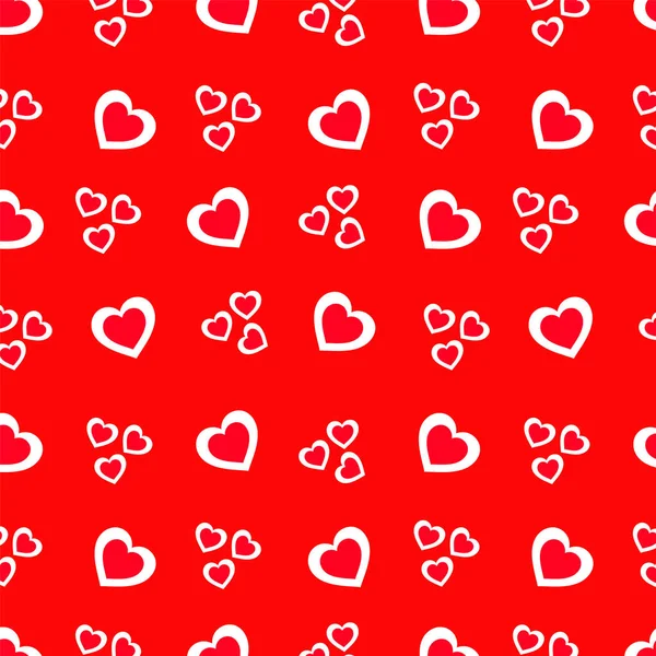Vzorek Pozadí Srdce Láska Valentine Vektorové Ilustrace — Stockový vektor