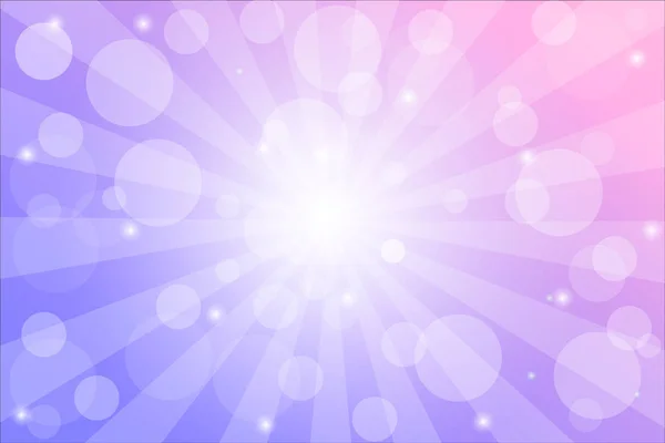 Sunburst Achtergrond Met Sparkles Stralen Vectorillustratie Met Bokeh Lichten — Stockvector