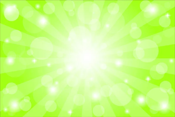 Groene achtergrond met bokeh met gradiënt mesh, vector illustratie. — Stockvector