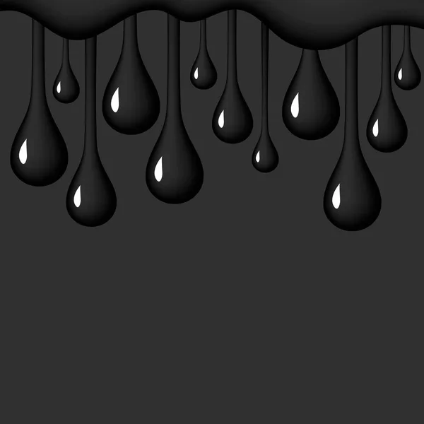 Dripping black paint background. Painting concept. Vector — Stock Vector