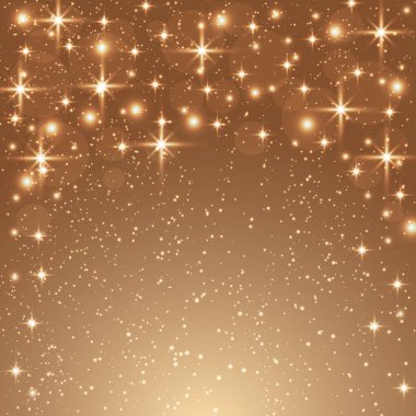 Parlayan yıldız ile arka plan sihirli. Altın arka plan üzerinde altın yıldız. . Vektör çizim