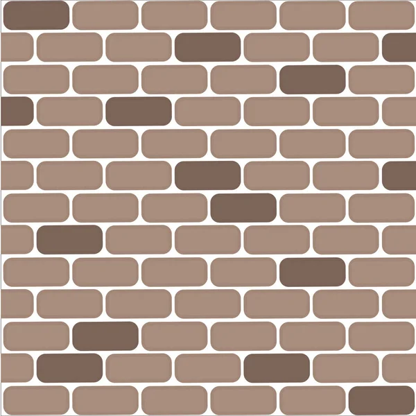Brick wall textured pattern background, cartoon style vector art illustration. — Stock Vector