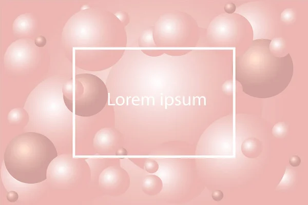 Metin için yer ile yumuşak pembe arka plan üzerinde Vektör güzel inci.