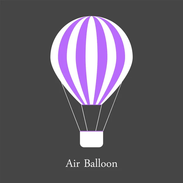 Ballon à air chaud isolé sur illustration vectorielle grise eps10 — Image vectorielle