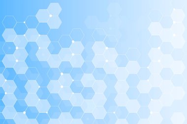 Modern futuristik arka plan bilimsel altıgen desen. Parçacık, tıp, teknoloji, kimya, bilim için molekül yapısı ile sanal arka plan.