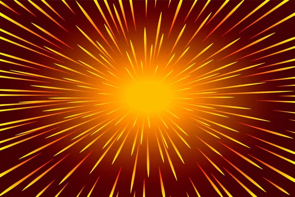 Enerji patlaması. Soyut radyal çizgiler geometrik arka plan. Vektör.