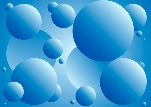 Абстрактный фон с динамическими 3D сферами. Голубые пузыри Современный модный баннер или дизайн плаката — стоковый вектор