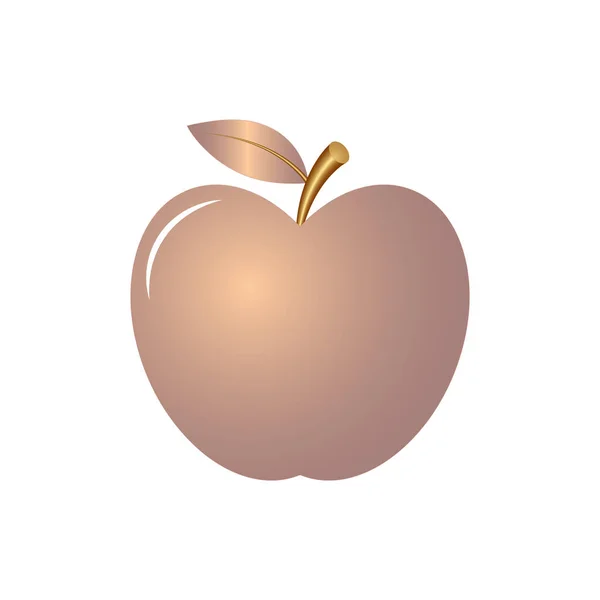 Icono de manzana rosa aislado sobre fondo blanco. Ilustración vectorial para diseño — Archivo Imágenes Vectoriales