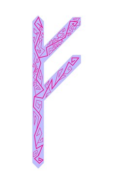 FEHU Rune. Antik Iskandinav Runes. Runes kıdemli futarka. Büyü, törenler, dini semboller. Tahminler ve tıldıklar.