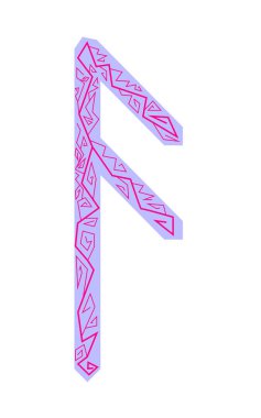 Rune ansuz. Antik Iskandinav Runes. Runes kıdemli futarka. Büyü, törenler, dini semboller. Tahminler ve tıldıklar.