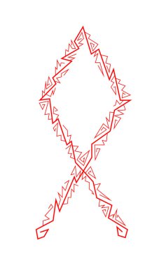 Othala Rune. Antik Iskandinav Runes. Runes kıdemli futarka. Büyü, törenler, dini semboller. Tahminler ve tıldıklar.