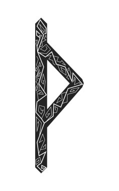 Fleece Thurisaz. Antik Iskandinav Runes. Runes kıdemli futarka. Büyü, törenler, dini semboller. Tahminler ve tıldıklar.