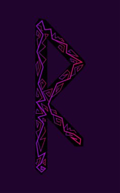 Raido Rune. Antik Iskandinav Runes. Runes kıdemli futarka. Büyü, törenler, dini semboller. Tahminler ve tıldıklar.