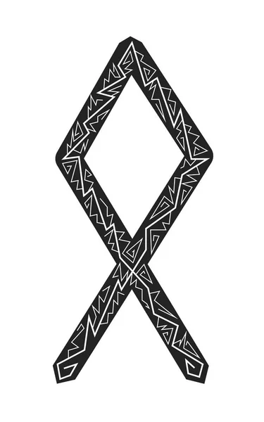 Othala Rune. Antiche rune scandinave. Il futarka senior di Runes. Magia, cerimonie, simboli religiosi. Previsioni e amuleti . — Vettoriale Stock