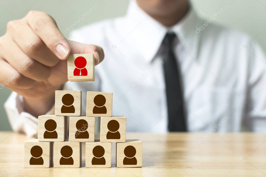 Human resource management and recruitment business concept