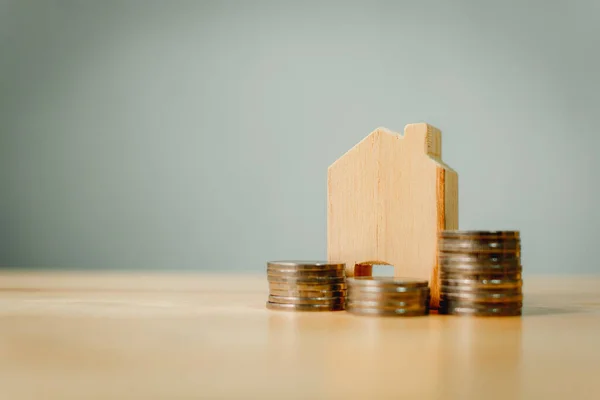 Investimento Immobiliare Ipoteca Casa Concetto Immobiliare Finanziario — Foto Stock