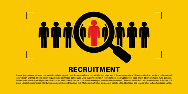 Recrutement Concept Organisationnel Gestion Des Ressources Humaines Processus Recrutement Adapté — Image vectorielle