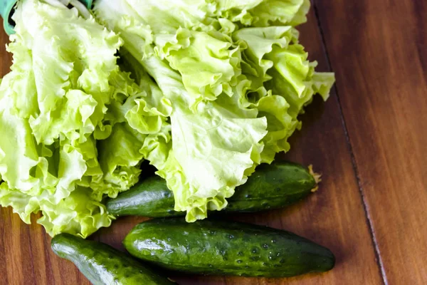 Fresh green lettuce salad - healthy food