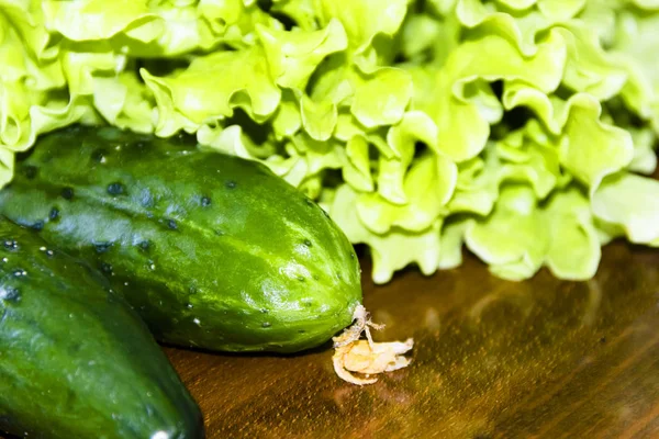 Fresh green lettuce salad - healthy food